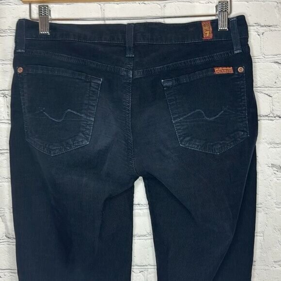 7 for all Mankind Womens Black Corduroy Pants size 26 cut # 717017 - Picture 5 of 10